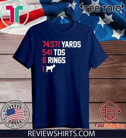 6 Rings 1 GOAT T-Shirt - New England Football