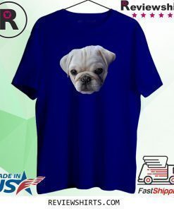 Adorable Pug Face TShirt Rare White Pug Dog Shirt