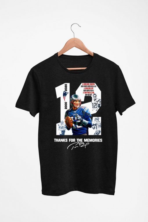 Thank You For The Memories 12 2020 T-Shirt NEW ENGLAND PATRIOTS