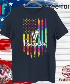 Bartender Flag American USA Vintage Shirt