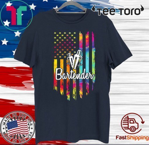 Bartender Flag American USA Vintage Shirt