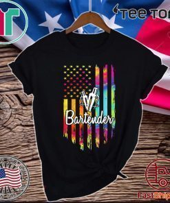 Bartender Flag American USA Vintage Shirt