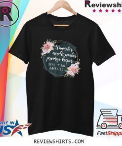 Waymaker Miracle Worker Promise Keeper Light Floral Shirt