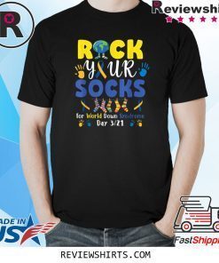 World Down Syndrome Day T-Shirt Rock Your Socks Awareness T-Shirt
