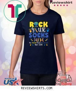 World Down Syndrome Day T-Shirt Rock Your Socks Awareness T-Shirt