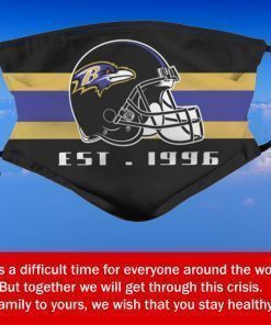 American Football Team Baltimore Ravens Face Mask – Filter Face Mask Activated Carbon PM2.5