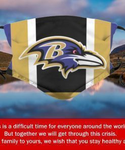 American Football Team Baltimore Ravens Face Mask – Filter Face Mask Activated Carbon