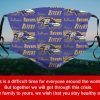 American Football Team Baltimore Ravens Face Mask PM2.5 – Filter Face Mask Activated Carbon PM2.5