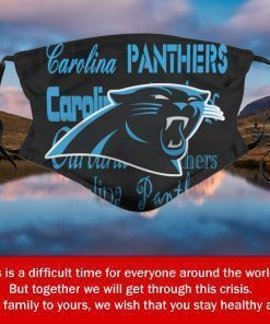 American Football Team Carolina Panthers Face Mask – Filter Face Mask Activated Carbon PM2.5