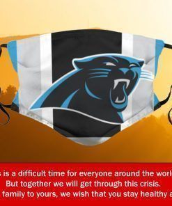 American Football Team Carolina Panthers Face Mask – Filter Face Mask Activated Carbon