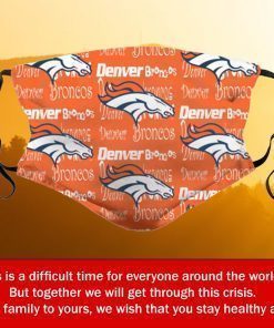 American Football Team Denver Broncos Face Mask PM2.5 – Filter Face Mask Activated Carbon