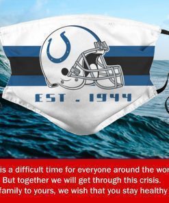 American Football Team Indianapolis Colts Face Mask – Filter Face Mask Activated Carbon PM2.5