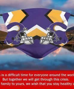 American Football Team Minnesota Vikings Face Mask - Filter Face Mask US 2020 PM2.5