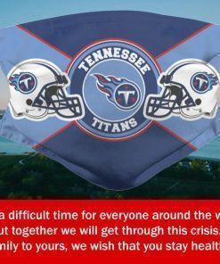 American Football Team Tennessee Titans Face Mask Filter Face Mask Activated Carbon – Adults Mask PM2.5