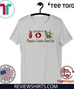 BABY YODA - PEACE - LOVE - SANITIZE - ZAXBY’S OFFICIAL T-SHIRT