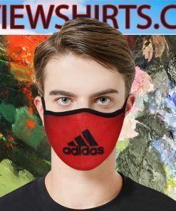 Red And Black Color Adidas Cloth Face Mask
