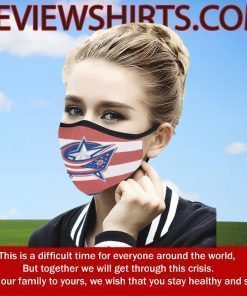 Columbus Blue Jackets Flag US High Quality Face Mask
