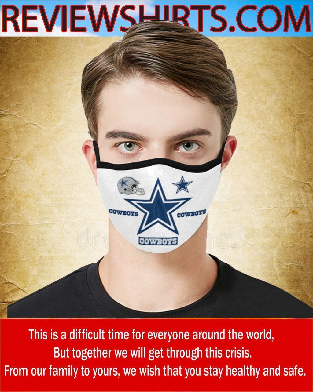 Dallas Cowboys Logo Face Mask - Dallas Cowboys Football Team NFL