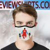 Superman back transparent Face Mask Gift Father's Day