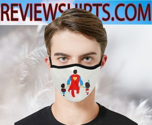 Superman back transparent Face Mask Gift Father's Day