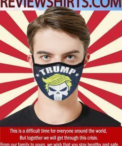 Skull Trump 2020 Trump Hair Style Punisher Trump Cloth Face Mask