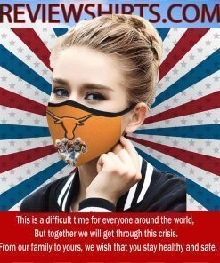 Texas Longhorns Logo Wallpaper Football Cloth Face Mask