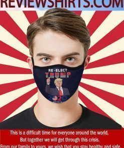 Re - Elect Trump Flag US 2020 I Will Vote Doe Him Again Cloth Face Mask