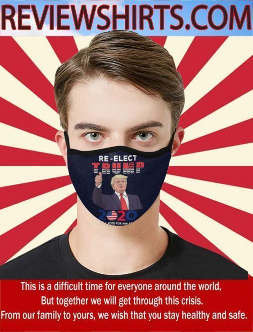 Re - Elect Trump Flag US 2020 I Will Vote Doe Him Again Cloth Face Mask