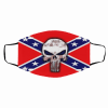 The Punisher on a confederate flag Skull CLoth Face Mask
