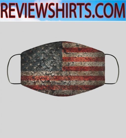 AMERICAN FLAG DAMAGED FILTER FACE MASK