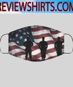 AMERICAN FLAG AND US ARMY MARINES SOLDIERS FACE MASKS