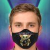 Baby Yoda Hugs Oakland Raiders Face Mask