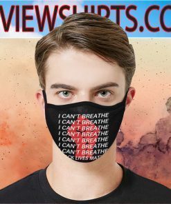 I Can't Breathe Victim George Floyd Face Mask