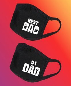 Father's Day Mask - Father's Day Gifts - Cute Fathers Day Mask - #1 Dad Fathers Day Gift - Best Dad Fathers Day Gift - Printed Mask For Dad