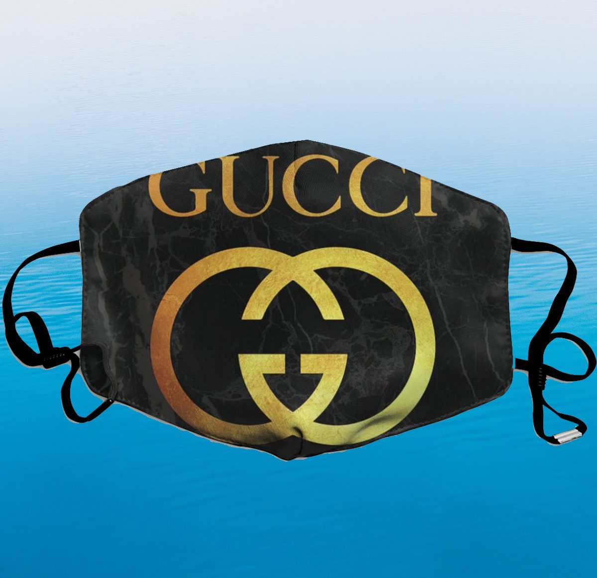 Af storm overskud skæg Gucci Face Mask – Black and Gold – Lifestyle and Fashion Face Cover -  ShirtsMango Office