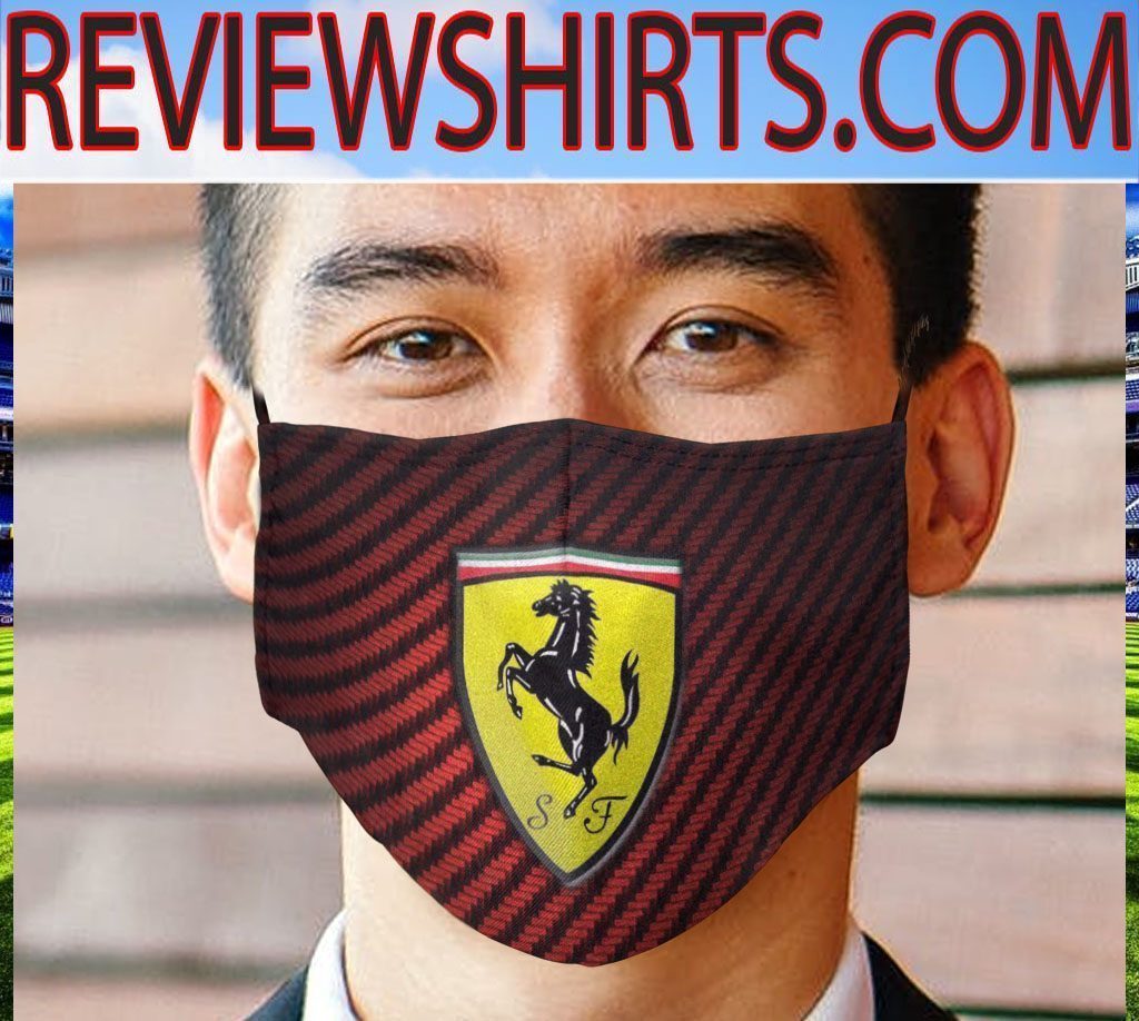 Logo Ferrari Face Masks repelling racism - ShirtsMango Office