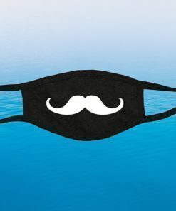 Mustache Essential 100% Cotton Face Mask with soft cotton ear loops Made in USA Washable and Reusable