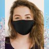 Reusable Black Face Mask High Quality Cotton - Adjustable & with pocket filter