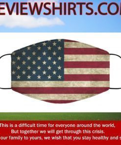 OLD AMERICAN FLAG FACE MASK