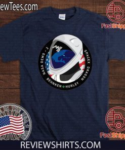 SpaceX NASA Crew Dragon DM2 Flag US T-Shirt
