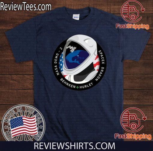 SpaceX NASA Crew Dragon DM2 Flag US T-Shirt