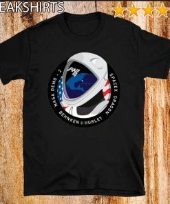 SpaceX NASA Crew Dragon DM2 Flag US T-Shirt