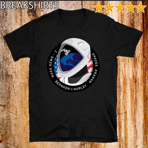 SpaceX NASA Crew Dragon DM2 Flag US T-Shirt