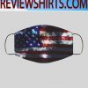 USA FLAG AND PARTICLES FACE MASK US 2020