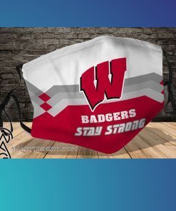 Wisconsin badgers stay strong all over printed face mask