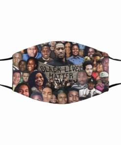 Black lives matter with victims face mask