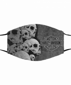The punisher harley-davidson all over printed face mask