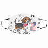 CUTE BEAGLE DOG FLAG FACE MASK US