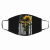 American flag Bee flowers Face Mask