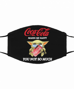 Baby yoda coca-cola all over printed face mask made in usa